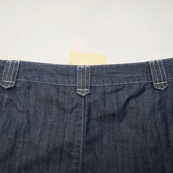 NWT C.J. Banks Ladies Size 2X A-line Midi Denim Skirt w/ Embroidered Bottom - Picture 7 of 11
